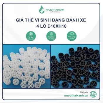 Giá thể vi sinh dạng bánh xe 4 lỗ D10xH10