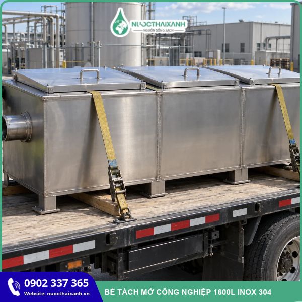 Bể tách mỡ công nghiệp 1600L
