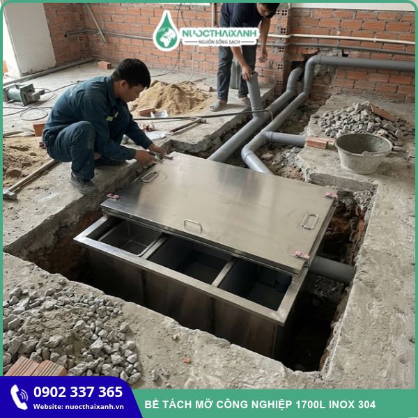Bể tách mỡ công nghiệp 1700L