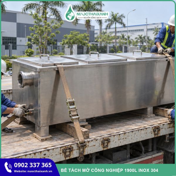 Bể tách mỡ công nghiệp 1900L