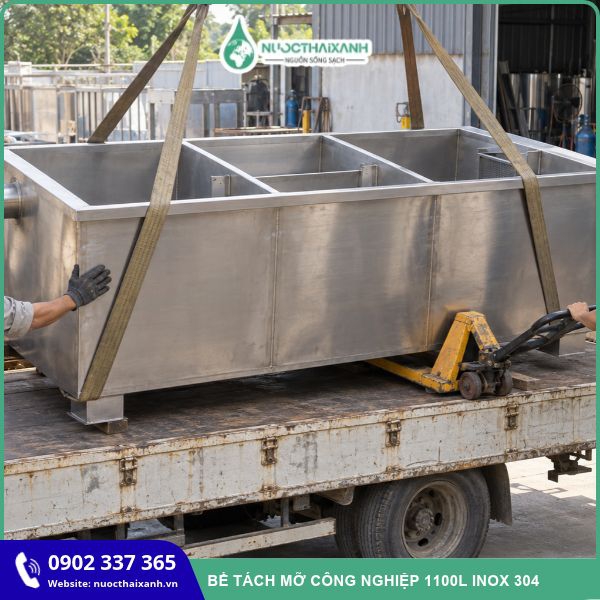 Bể tách mỡ công nghiệp 1100L