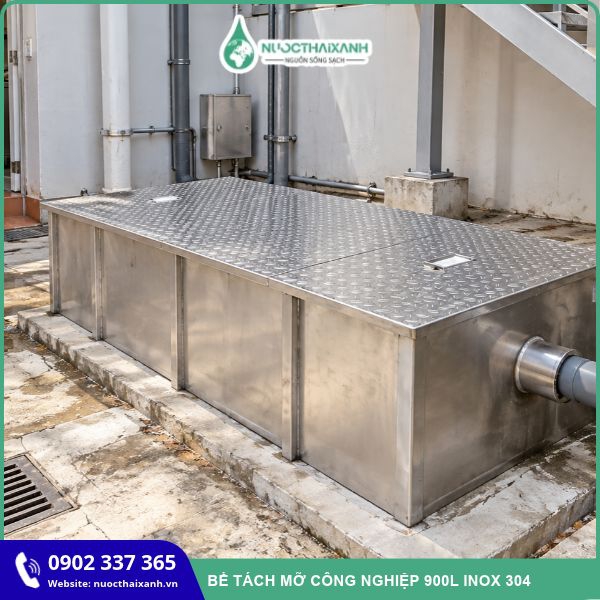 Bể tách mỡ công nghiệp 900L inox 304