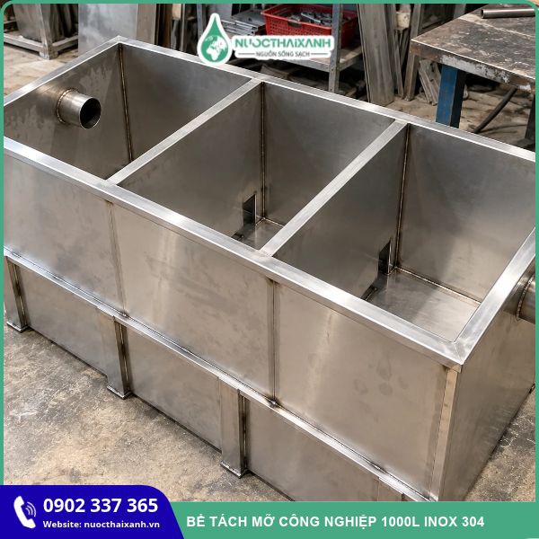 Bể tách mỡ công nghiệp 1000L inox 304