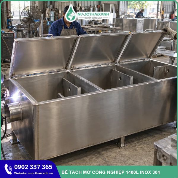 Bể tách mỡ công nghiệp 1400L