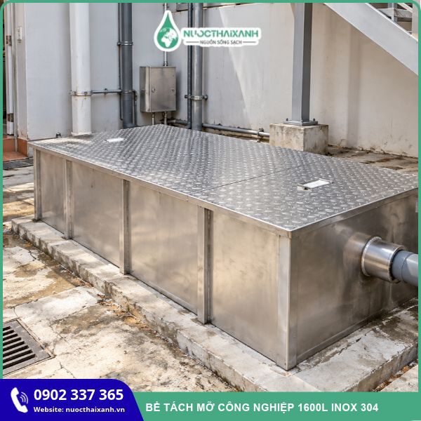 Bể tách mỡ công nghiệp 1600L