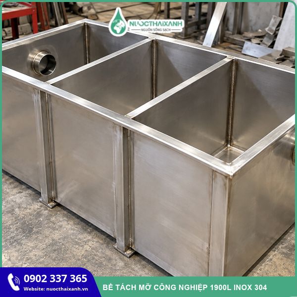 Bể tách mỡ công nghiệp 1900L