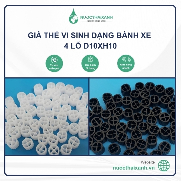 Giá thể vi sinh dạng bánh xe 4 lỗ D10xH10