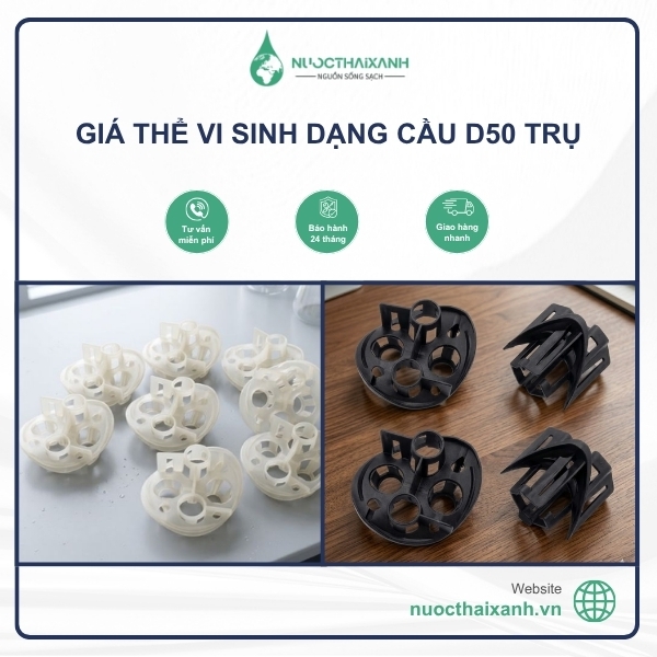 Giá thể vi sinh dạng cầu D50 trụ