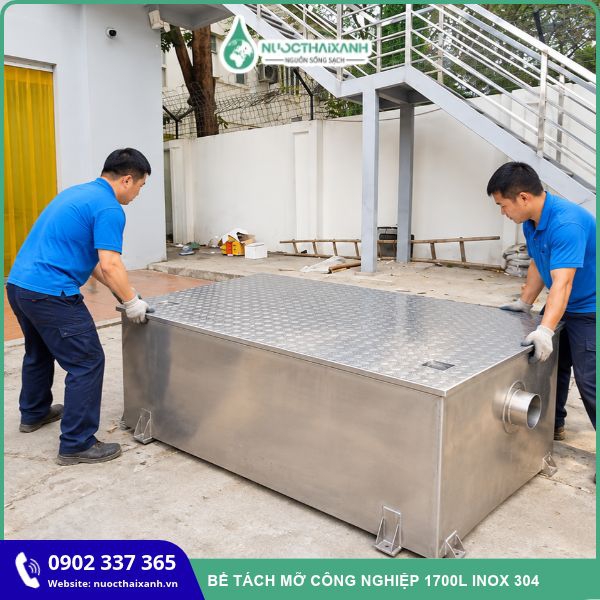 Bể tách mỡ công nghiệp 1700L