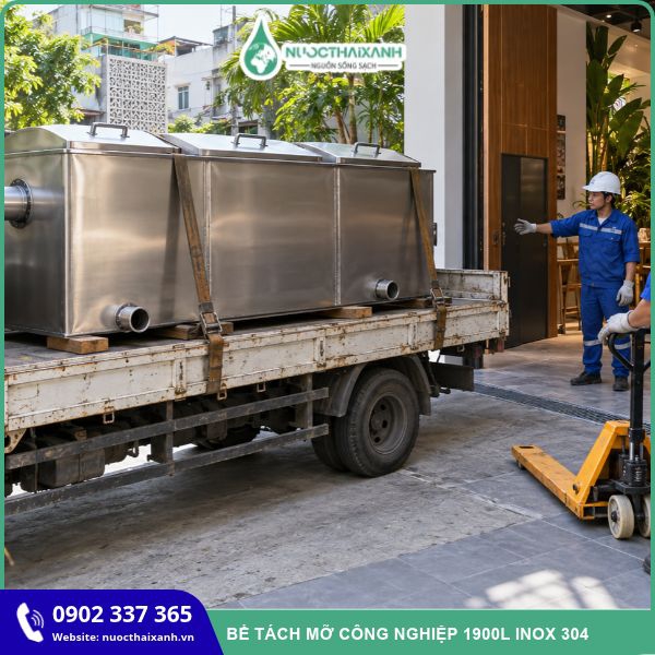 Bể tách mỡ công nghiệp 1900L