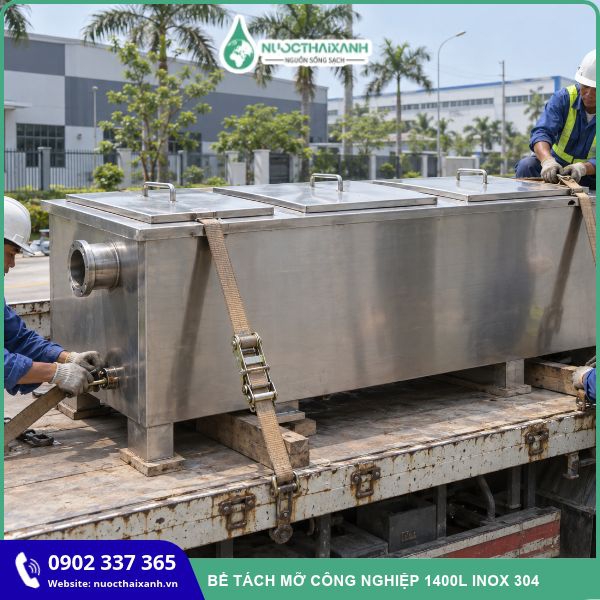 Bể tách mỡ công nghiệp 1400L