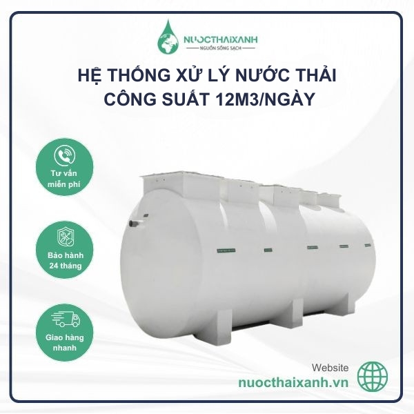 Hệ thống xử lý nước thải 12m3/ngày