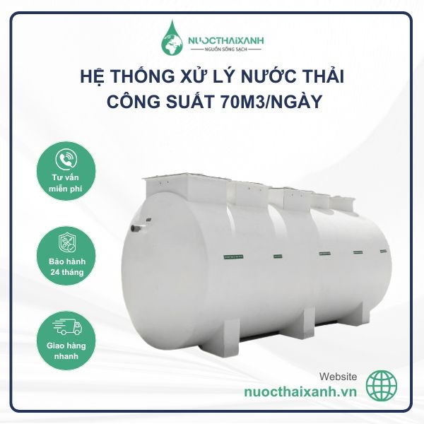 Hệ thống xử lý nước thải 70m3/Ngày