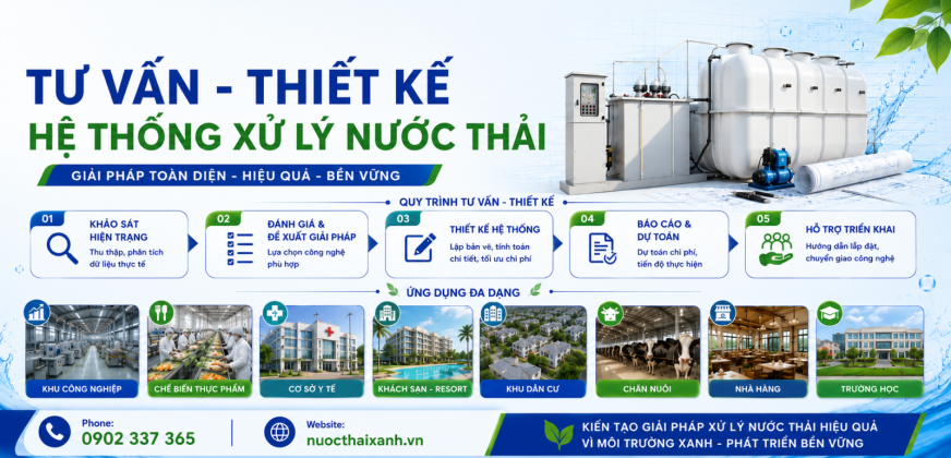 Thiết kế hệ thống xử lý nước thải