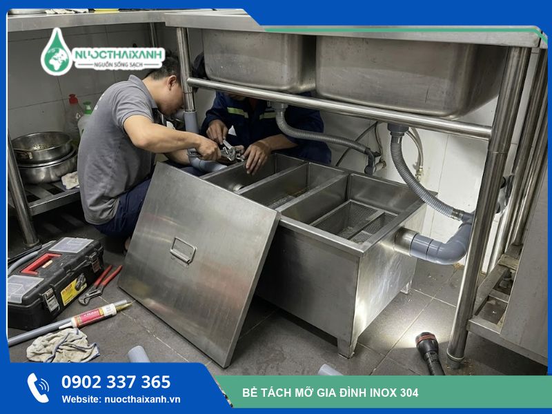 bể tách dầu mỡ gia đình