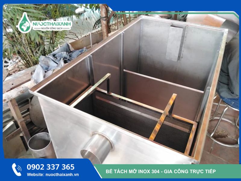 hố tách mỡ inox