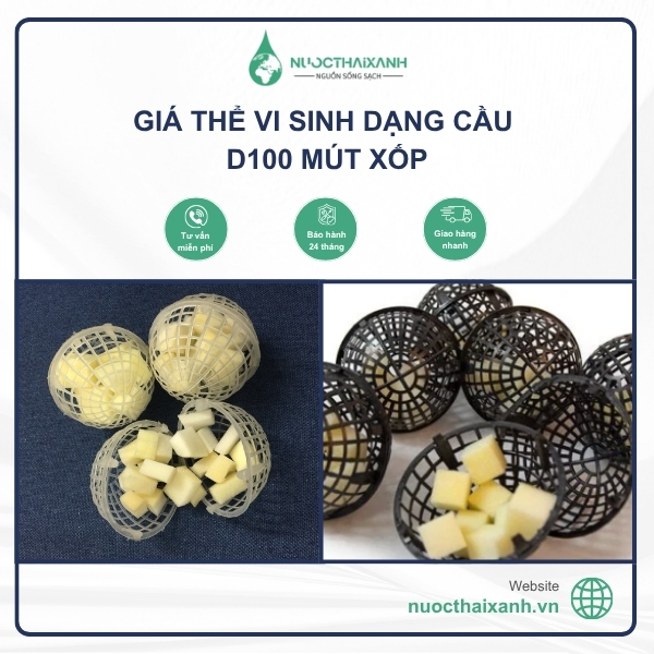 giá thể vi sinh d100 có mút xốp
