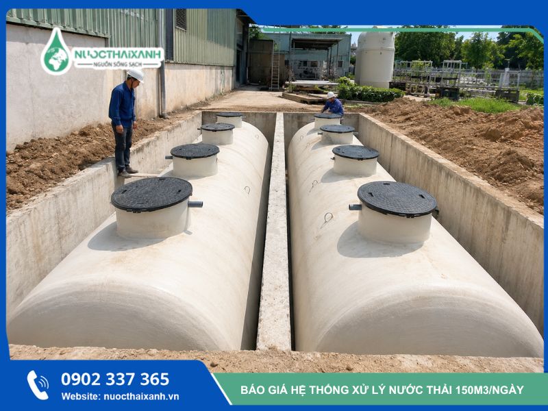 bể xử lý nước thải 150m3