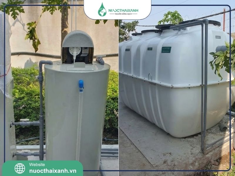 Bể xử lý nước thải tại thái bình