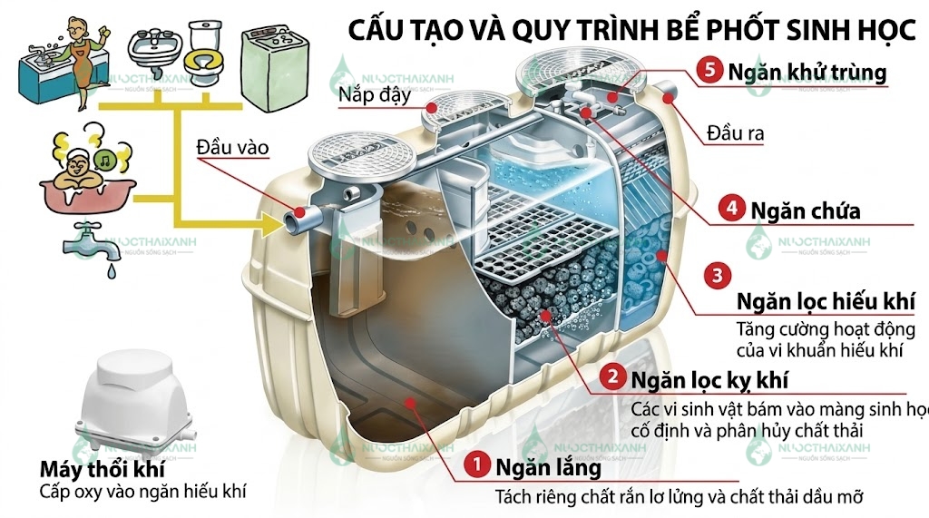 Cấu tạo của bể xử lý nước thải jokaso