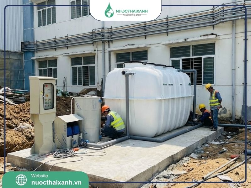 lắp đặt bồn xử lý nước thải