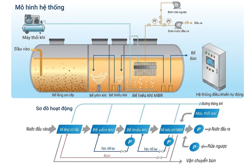 Nguyên lý hoạt động của màng lọc MBR