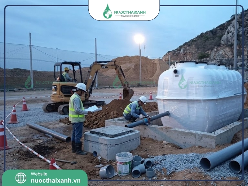thi công hệ thống xử lý nước thải khu du lịch