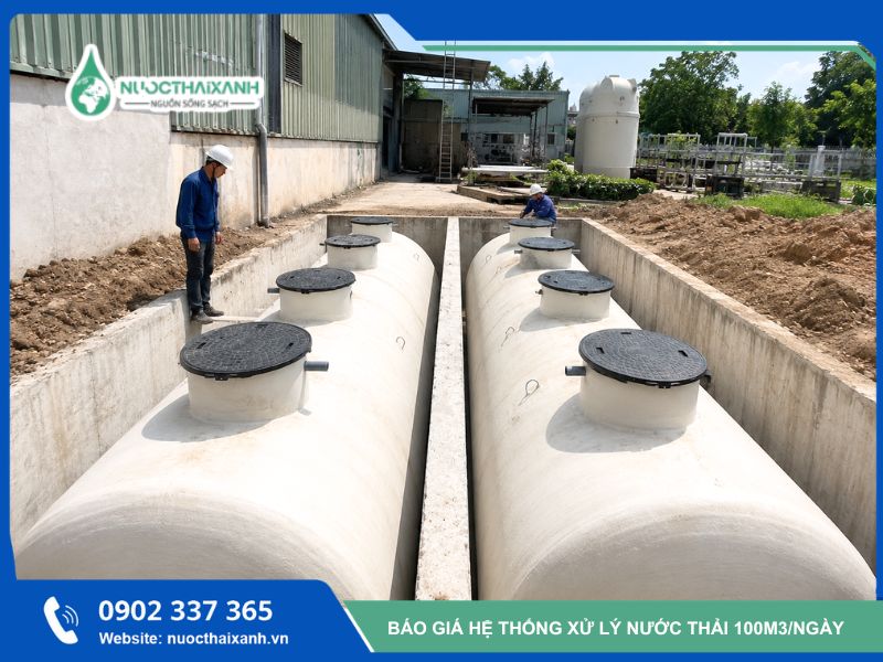 giá hệ thống xử lý nước thải 100m3