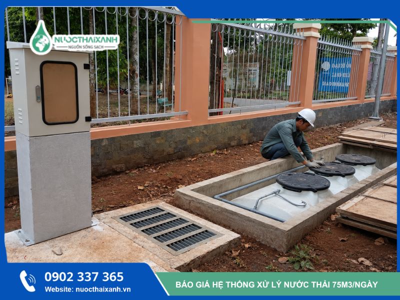 thiết kế hệ thống xử lý nước thải 75m3