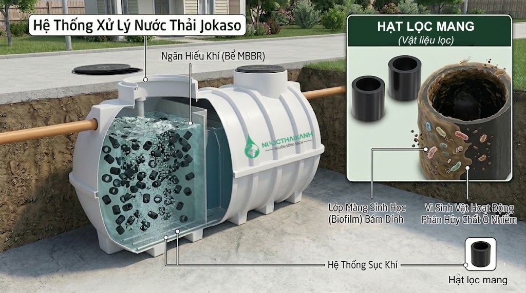 Vật liệu lọc cho hệ thống xử lý nước thải jokaso