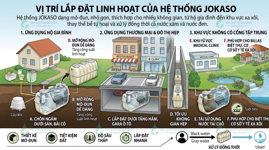 Vị trí lắp đặt hệ thống jokaso