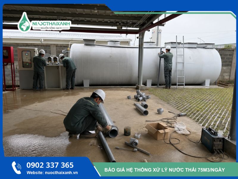 xử lý nước thải 75m3