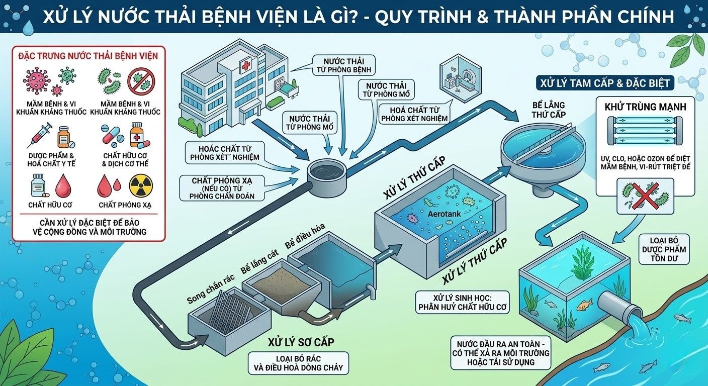 Xử lý nước thải bệnh viện là gì